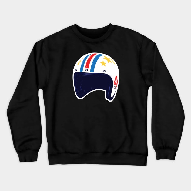 Super Dave Helmet Crewneck Sweatshirt by Baddest Shirt Co.